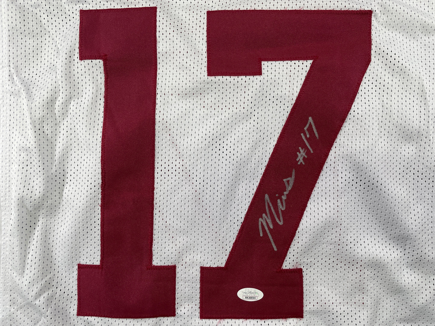 MARVIN MIMS Oklahoma OU Sooners WHITE SIGNED JERSEY DENVER BRONCOS XL JSA
