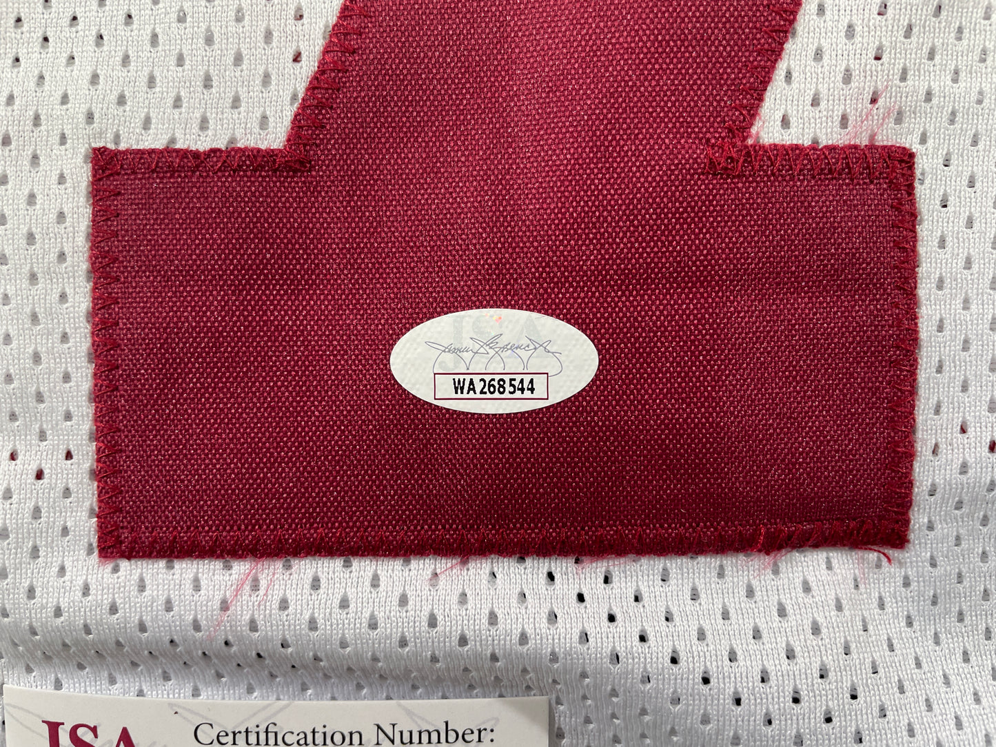 MARVIN MIMS Oklahoma OU Sooners WHITE SIGNED JERSEY DENVER BRONCOS XL JSA