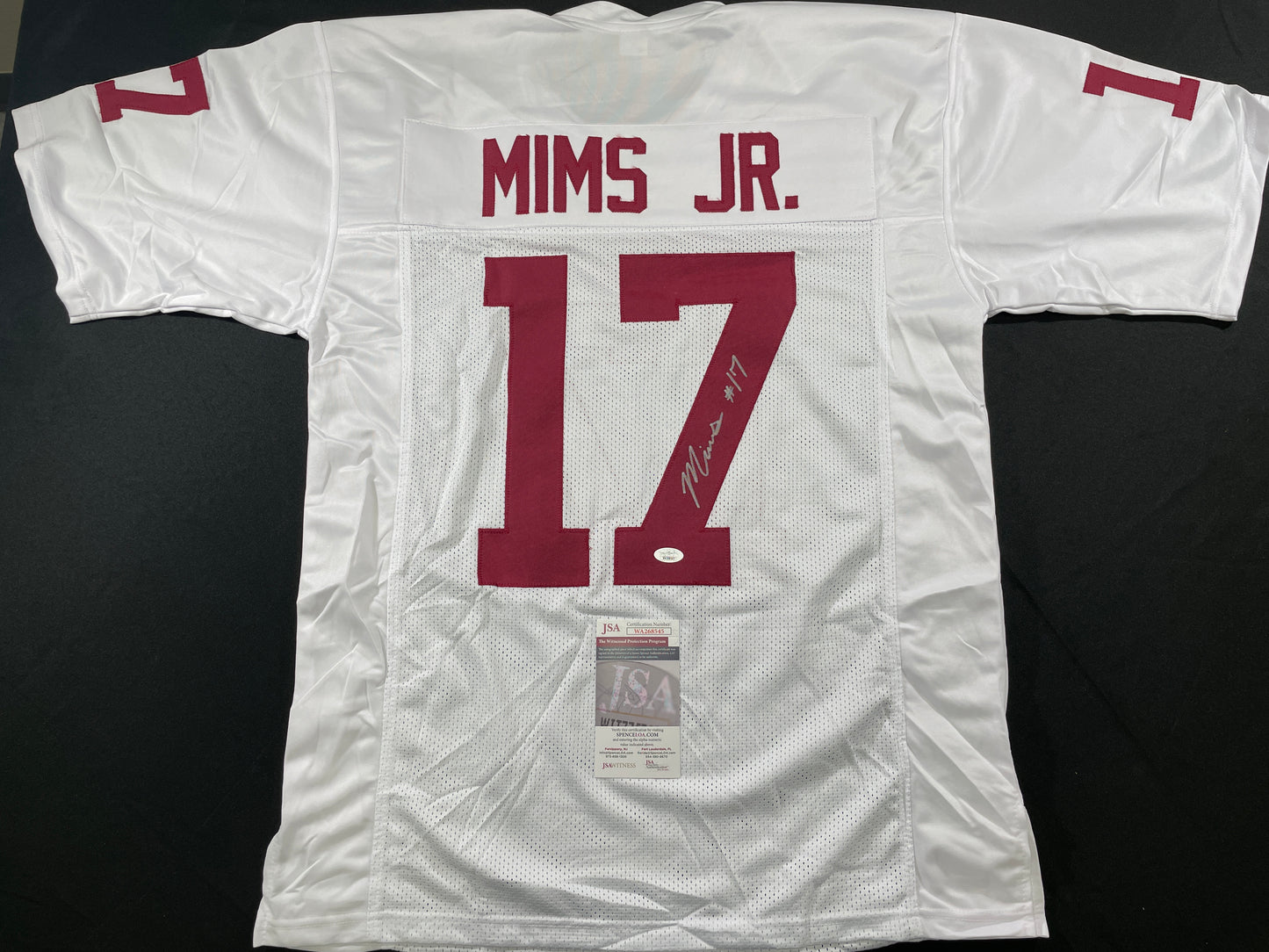 MARVIN MIMS Oklahoma OU Sooners WHITE SIGNED JERSEY DENVER BRONCOS XL JSA