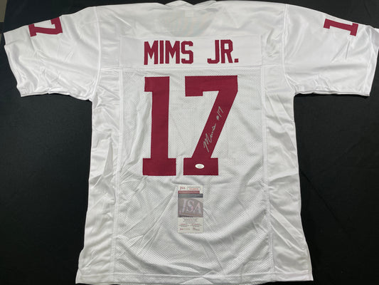 MARVIN MIMS Oklahoma OU Sooners WHITE SIGNED JERSEY DENVER BRONCOS XL JSA