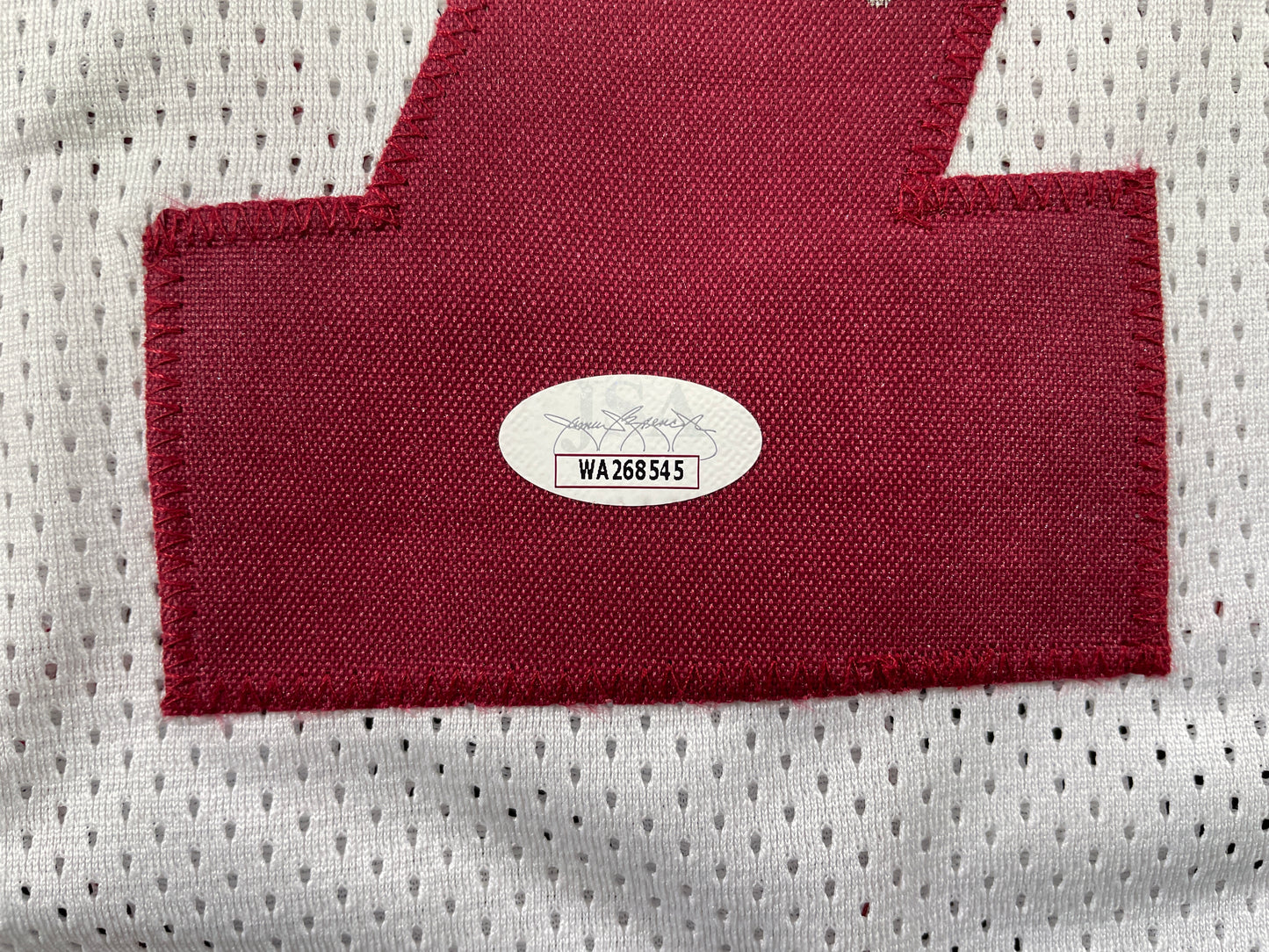 MARVIN MIMS Oklahoma OU Sooners WHITE SIGNED JERSEY DENVER BRONCOS XL JSA