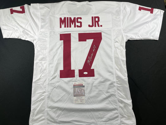 MARVIN MIMS Oklahoma OU Sooners WHITE SIGNED JERSEY DENVER BRONCOS XL JSA