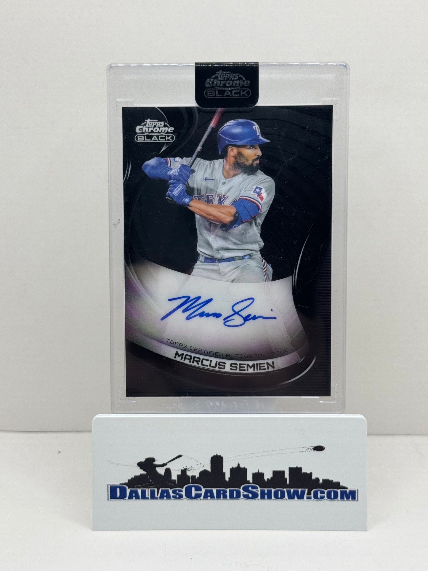 2022 Topps Chrome Black Autographs #BCA-MSE Marcus Semien Rangers