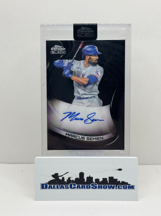 2022 Topps Chrome Black Autographs #BCA-MSE Marcus Semien Rangers