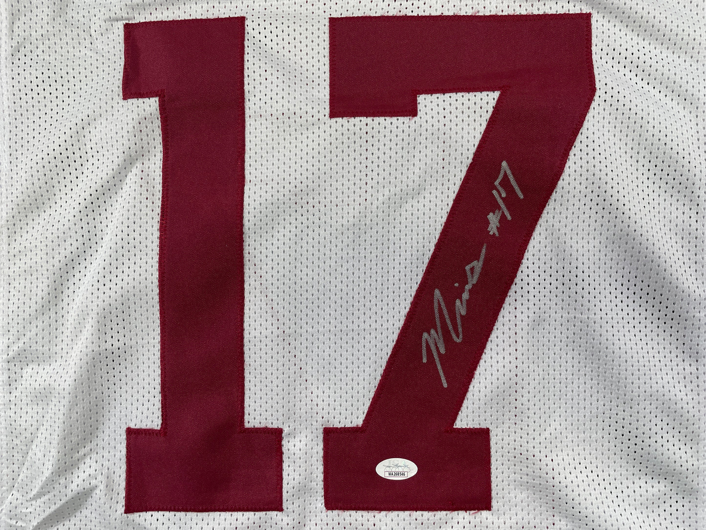 MARVIN MIMS Oklahoma OU Sooners WHITE SIGNED JERSEY DENVER BRONCOS XL JSA