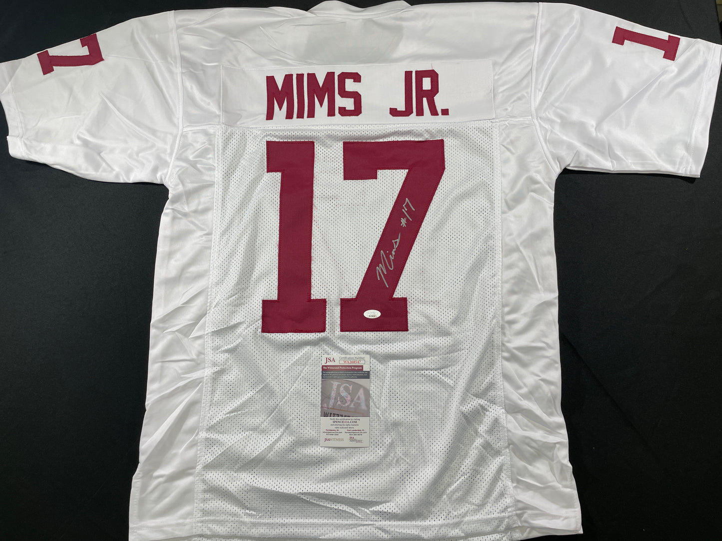 MARVIN MIMS Oklahoma OU Sooners WHITE SIGNED JERSEY DENVER BRONCOS XL JSA