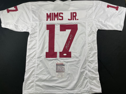 MARVIN MIMS Oklahoma OU Sooners WHITE SIGNED JERSEY DENVER BRONCOS XL JSA