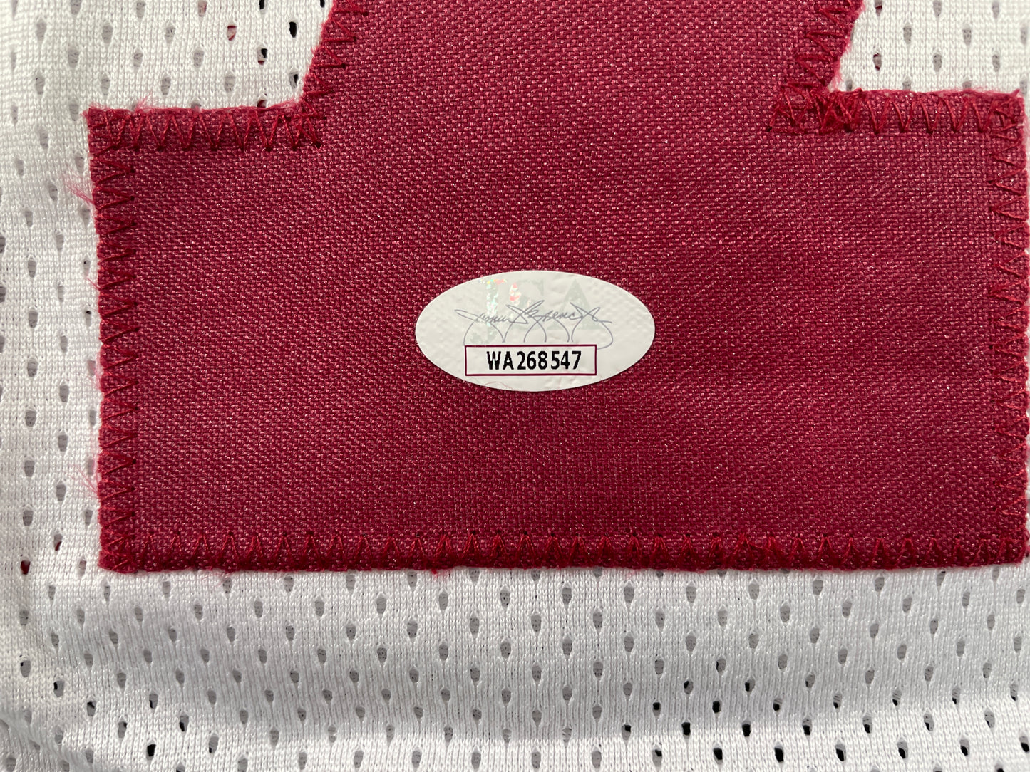 MARVIN MIMS Oklahoma OU Sooners WHITE SIGNED JERSEY DENVER BRONCOS XL JSA