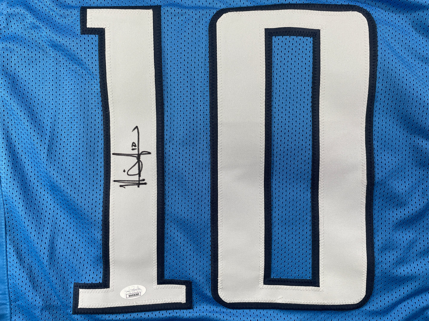 VINCE YOUNG TENNESSEE TITANS SIGNED JERSEY LONGHORNS JSA COA