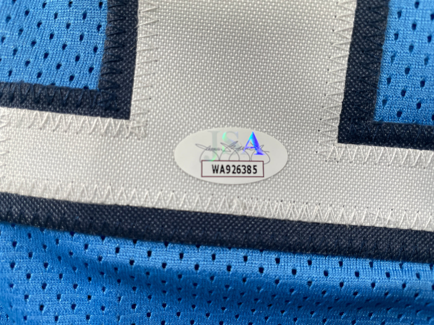 VINCE YOUNG TENNESSEE TITANS SIGNED JERSEY LONGHORNS JSA COA