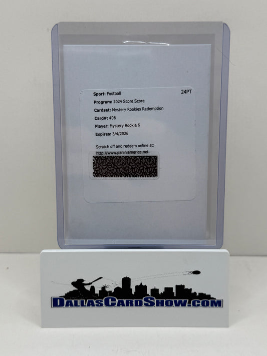 2024 Score Mystery Rookie Card #6 Redemption