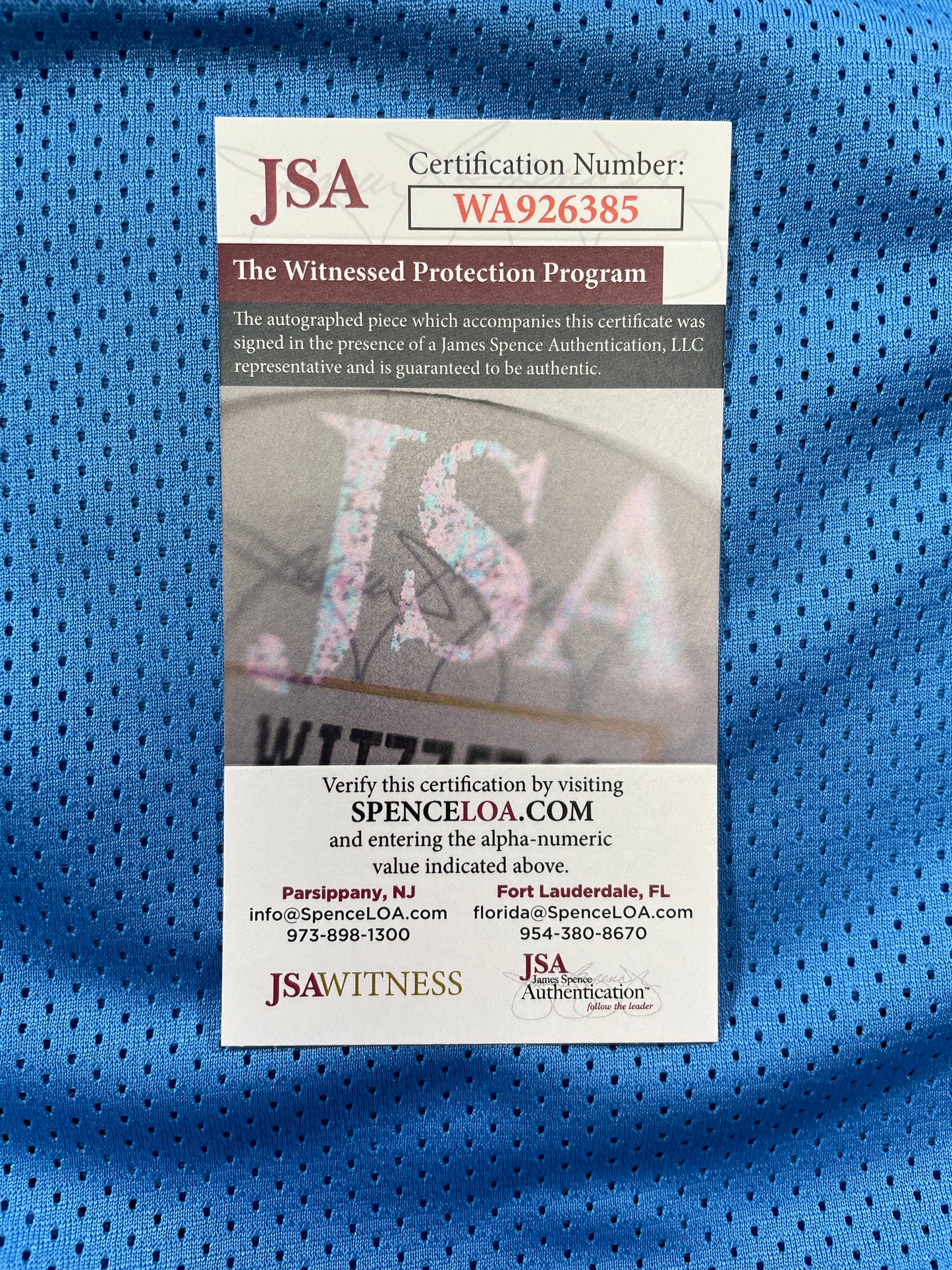 VINCE YOUNG TENNESSEE TITANS SIGNED JERSEY LONGHORNS JSA COA