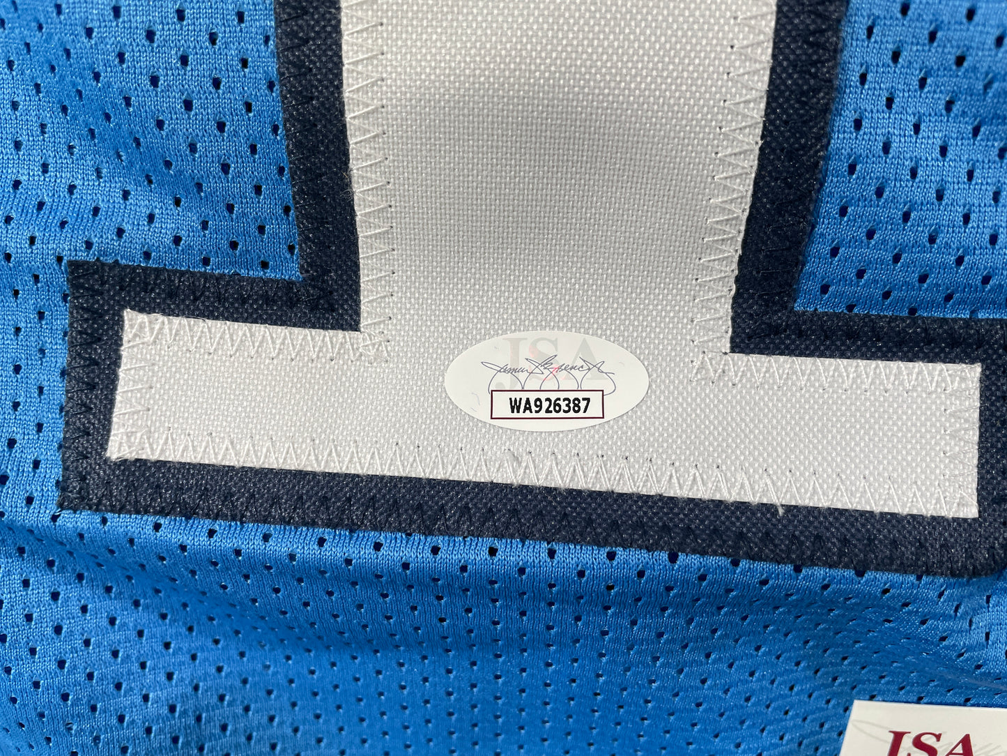 VINCE YOUNG TENNESSEE TITANS SIGNED JERSEY LONGHORNS JSA COA