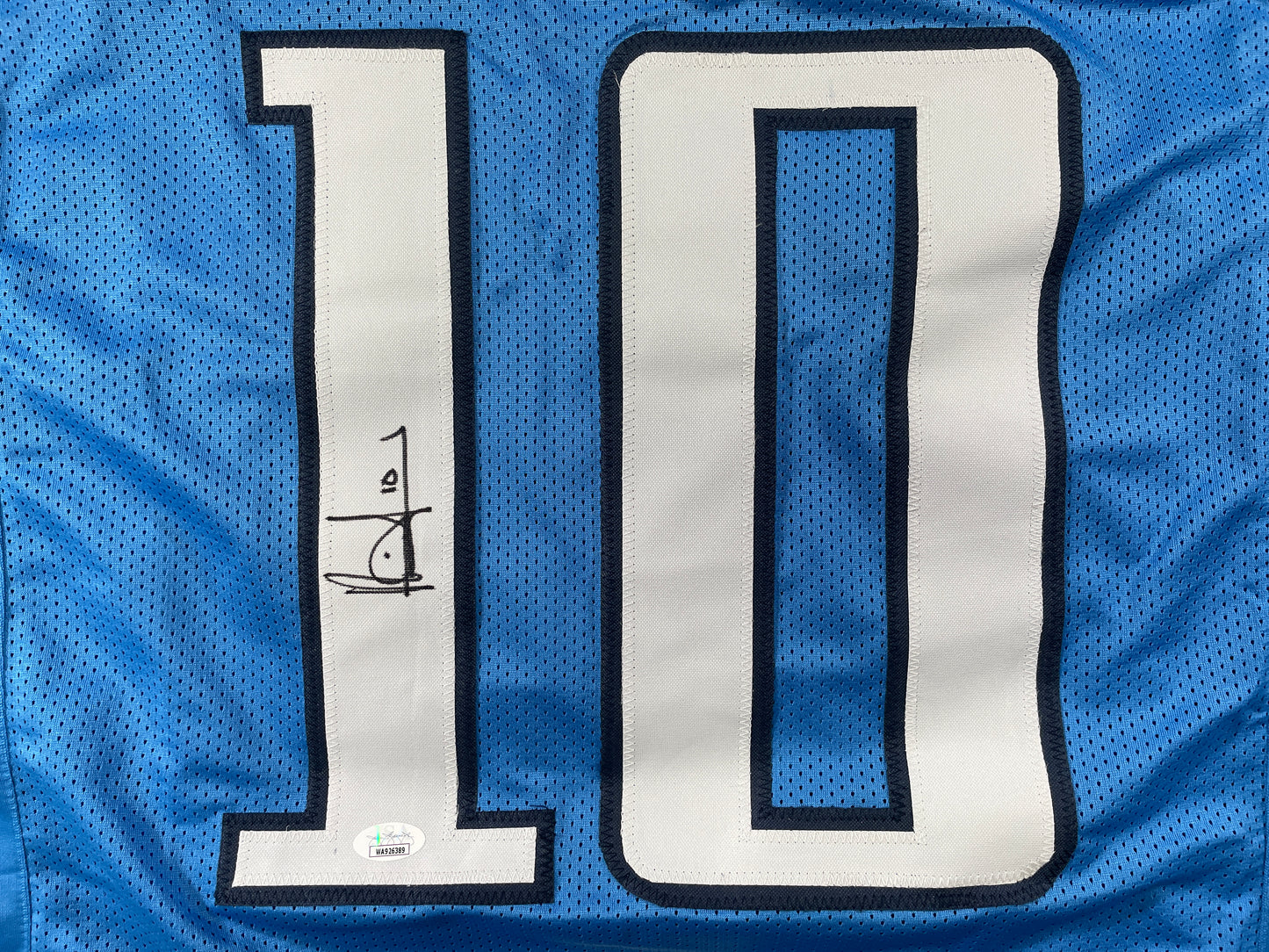 VINCE YOUNG TENNESSEE TITANS SIGNED JERSEY LONGHORNS JSA COA