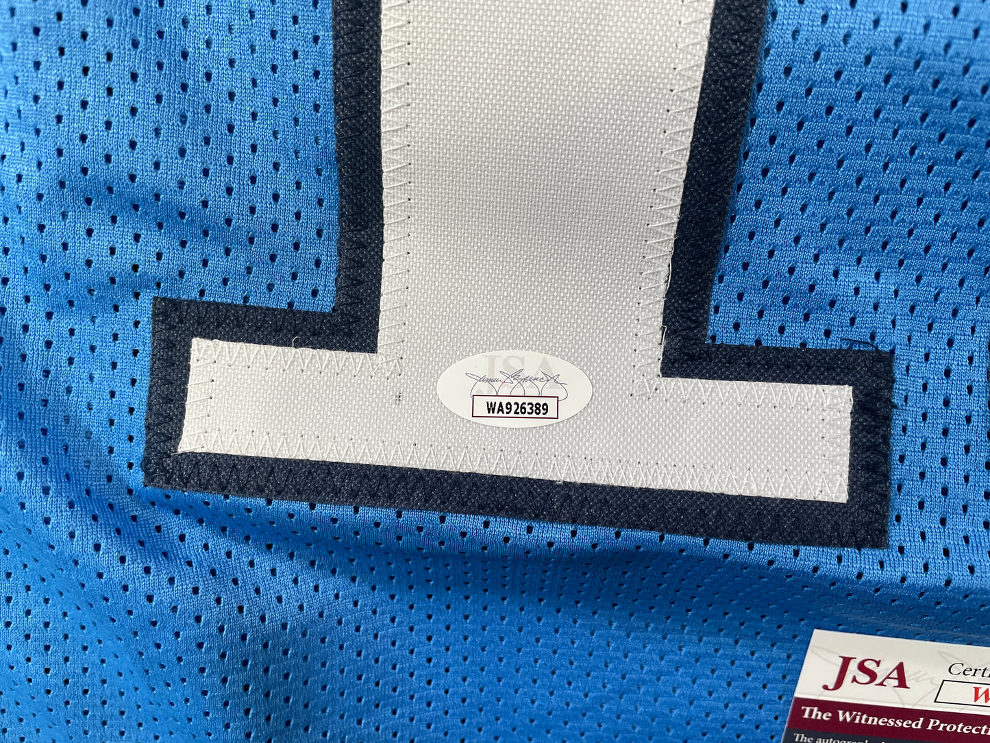 VINCE YOUNG TENNESSEE TITANS SIGNED JERSEY LONGHORNS JSA COA