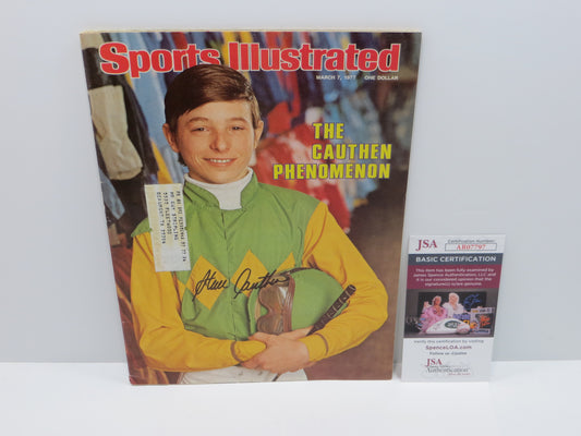 STEVE CAUTHEN SIGNED Sports Illustrated Magazine 3/7/77 Horse Racing JSA