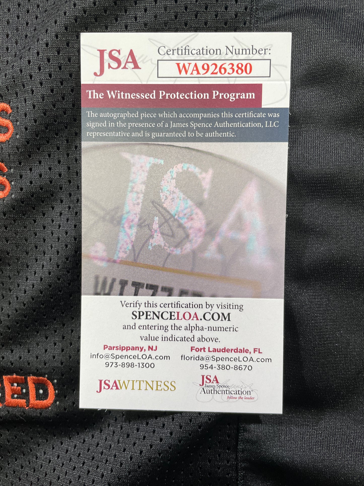 VINCE YOUNG BLACK TEXAS LONGHORNS SIGNED STAT JERSEY JSA COA