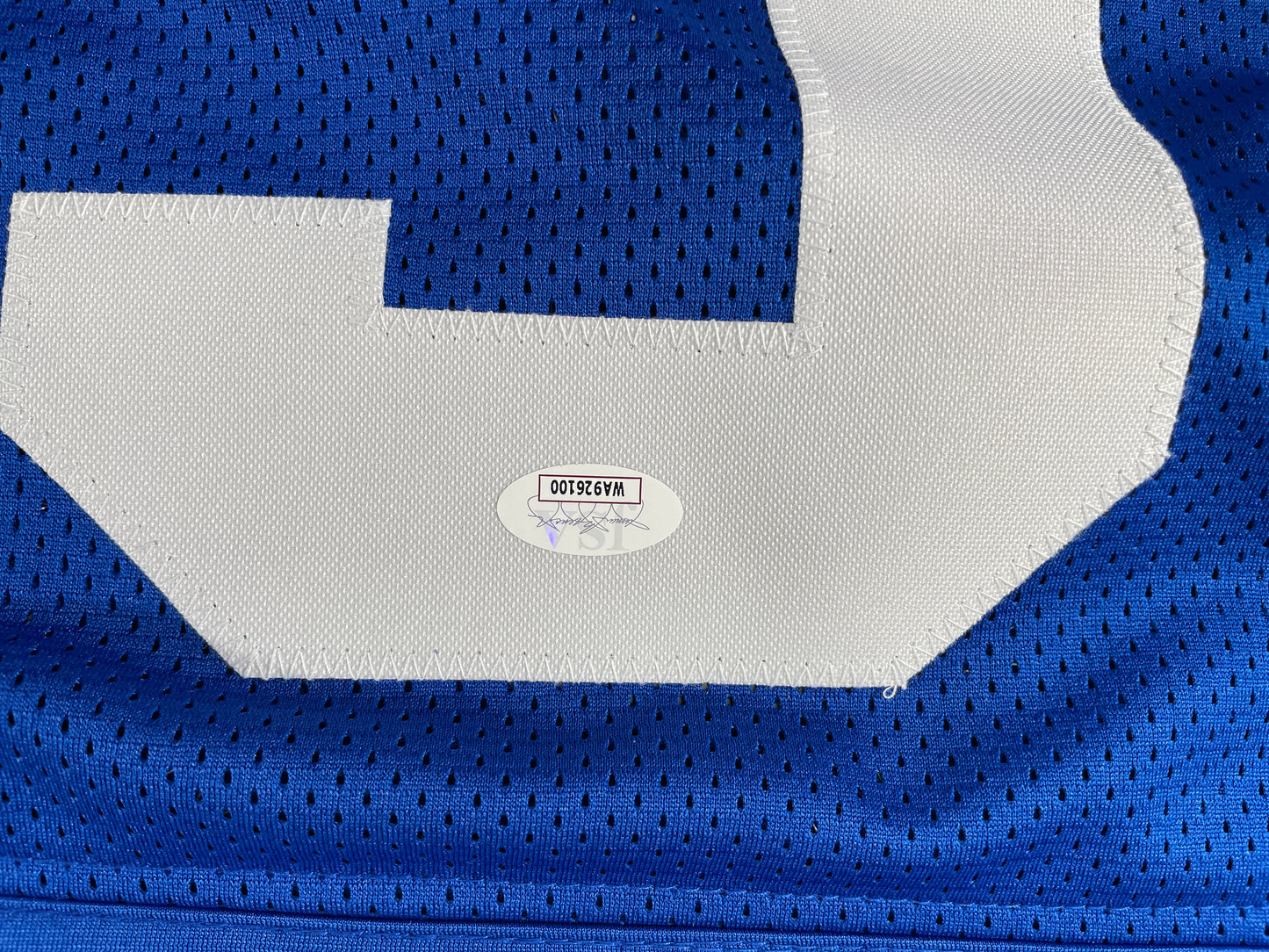 LARRY COLE DALLAS COWBOYS SIGNED BLUE JERSEY w/SB VI & XII Champs XL JSA COA