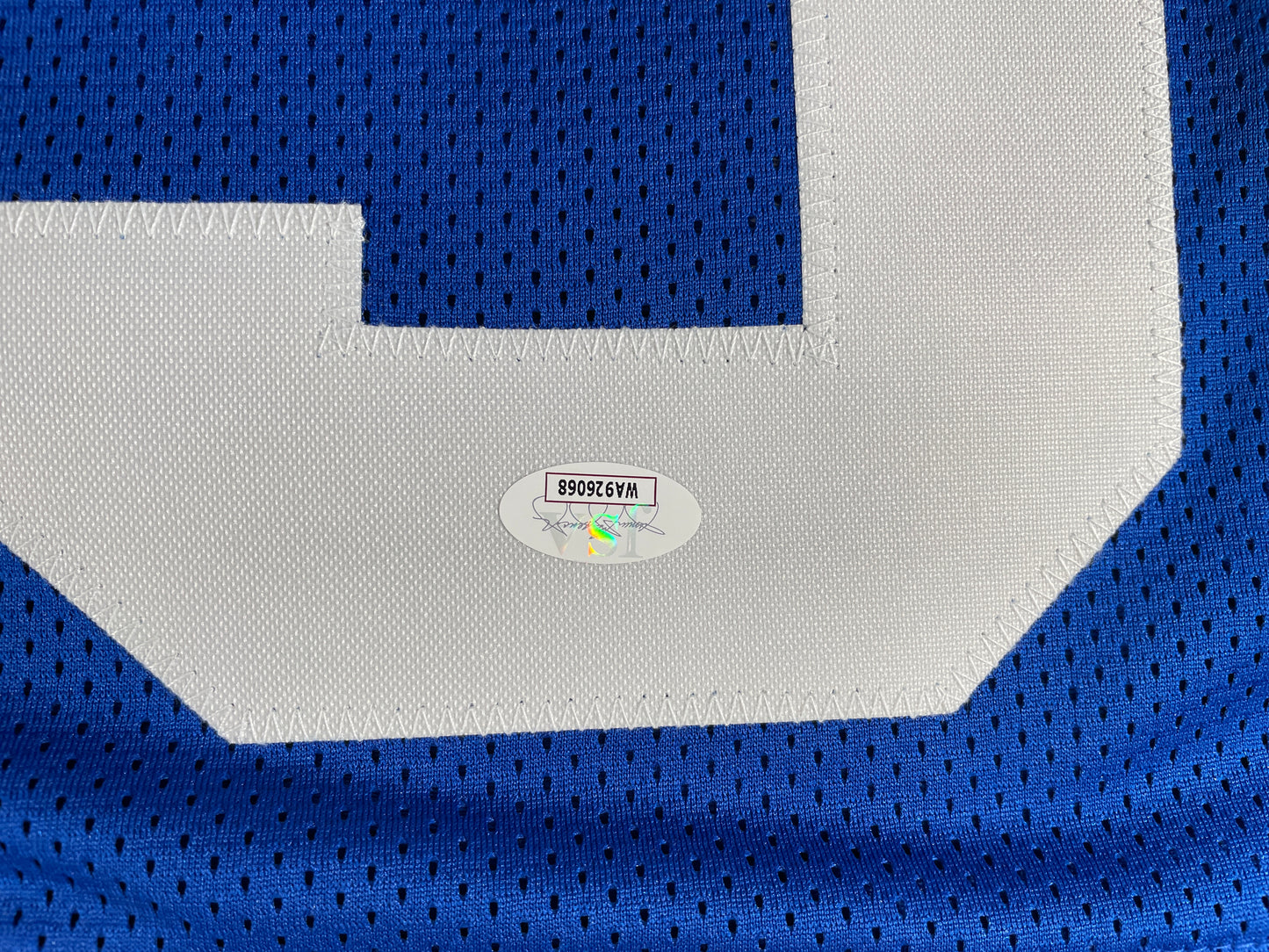 LARRY COLE DALLAS COWBOYS SIGNED BLUE JERSEY w/SB VI & XII Champs XL JSA COA