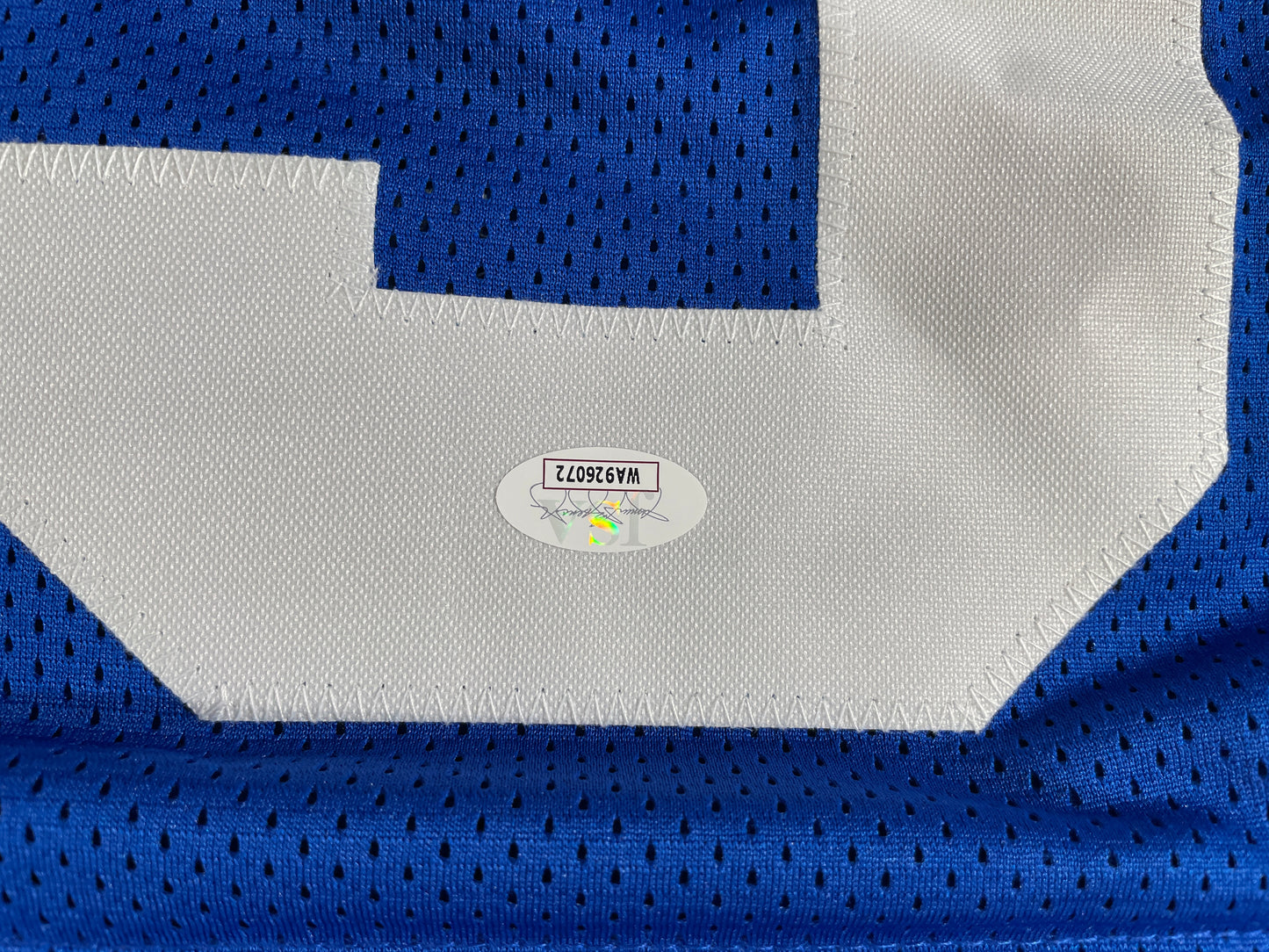 LARRY COLE DALLAS COWBOYS SIGNED BLUE JERSEY w/SB VI & XII Champs XL JSA COA