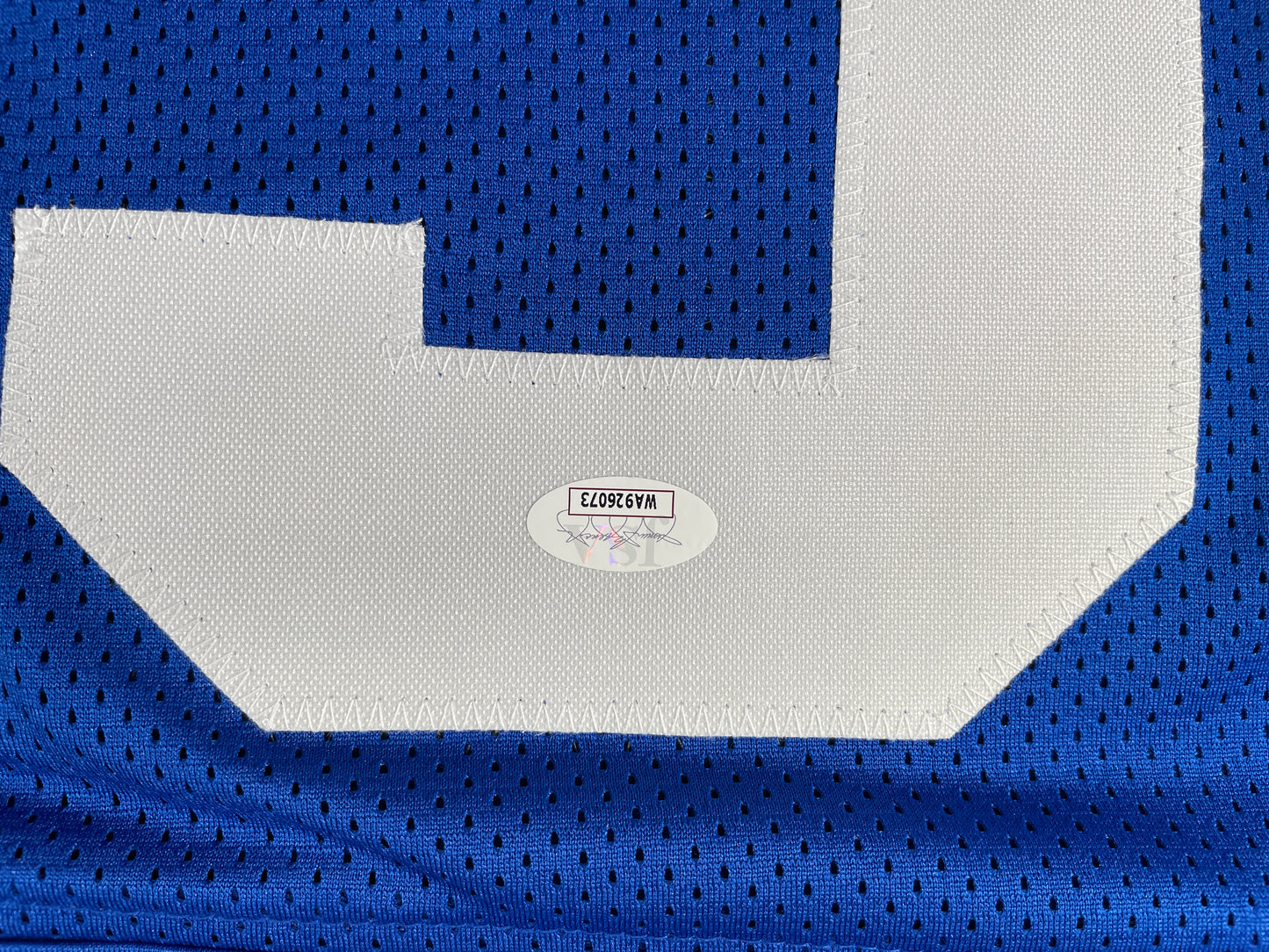 LARRY COLE DALLAS COWBOYS SIGNED BLUE JERSEY w/SB VI & XII Champs XL JSA COA