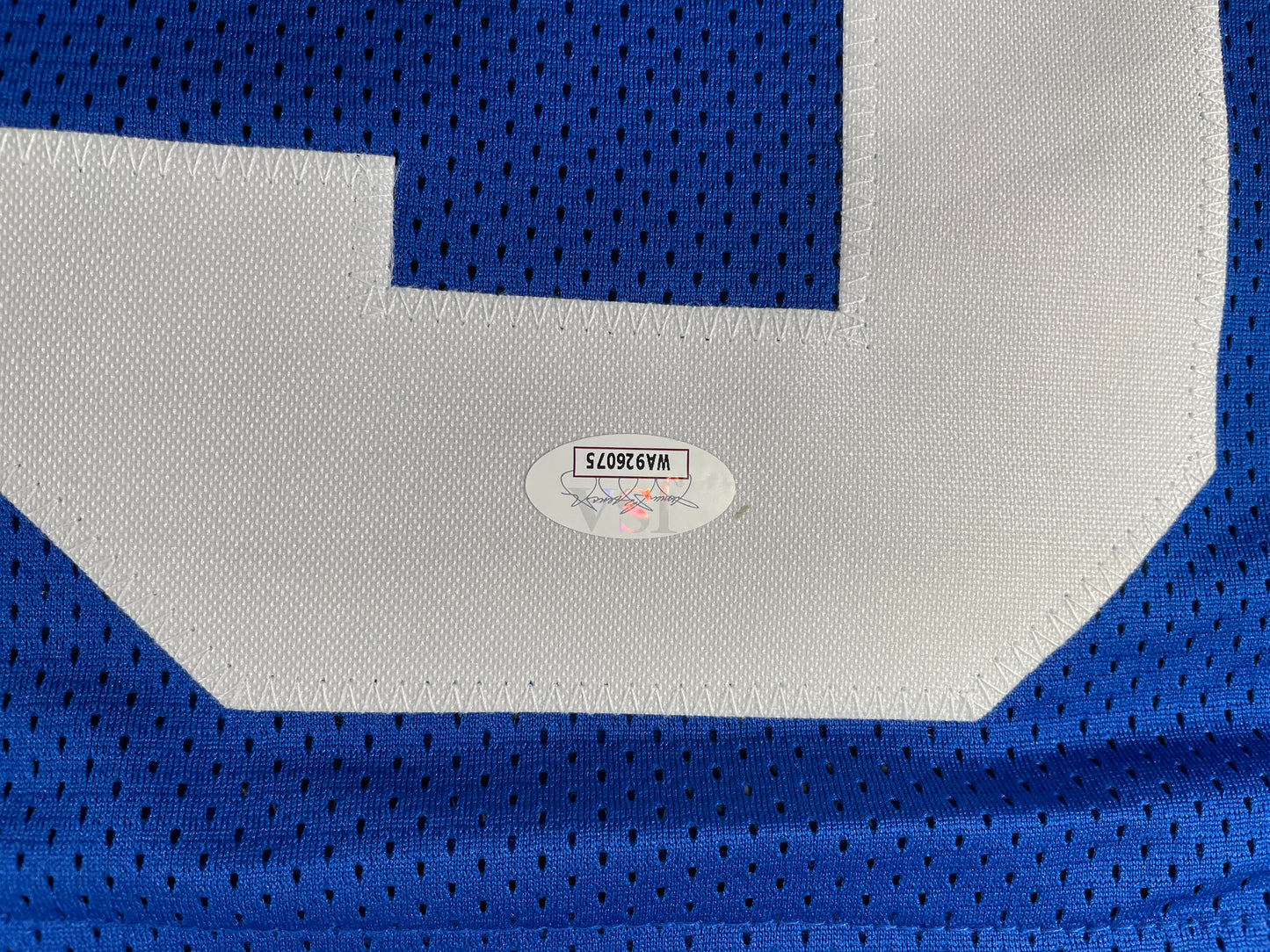 LARRY COLE DALLAS COWBOYS SIGNED BLUE JERSEY w/SB VI & XII Champs XL JSA COA