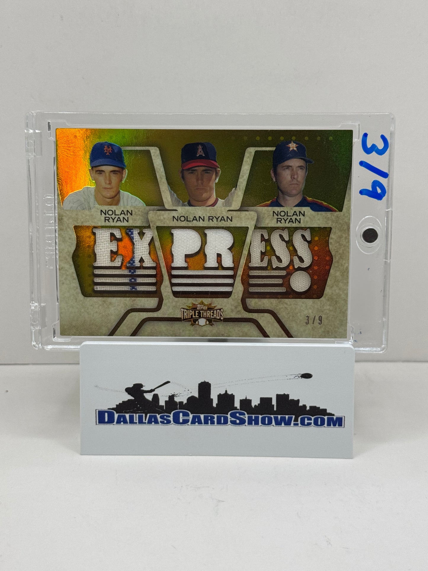 2008 Triple Threads #TTRC-88 Nolan Ryan Triple Game Used Relic Combo  Express  /9
