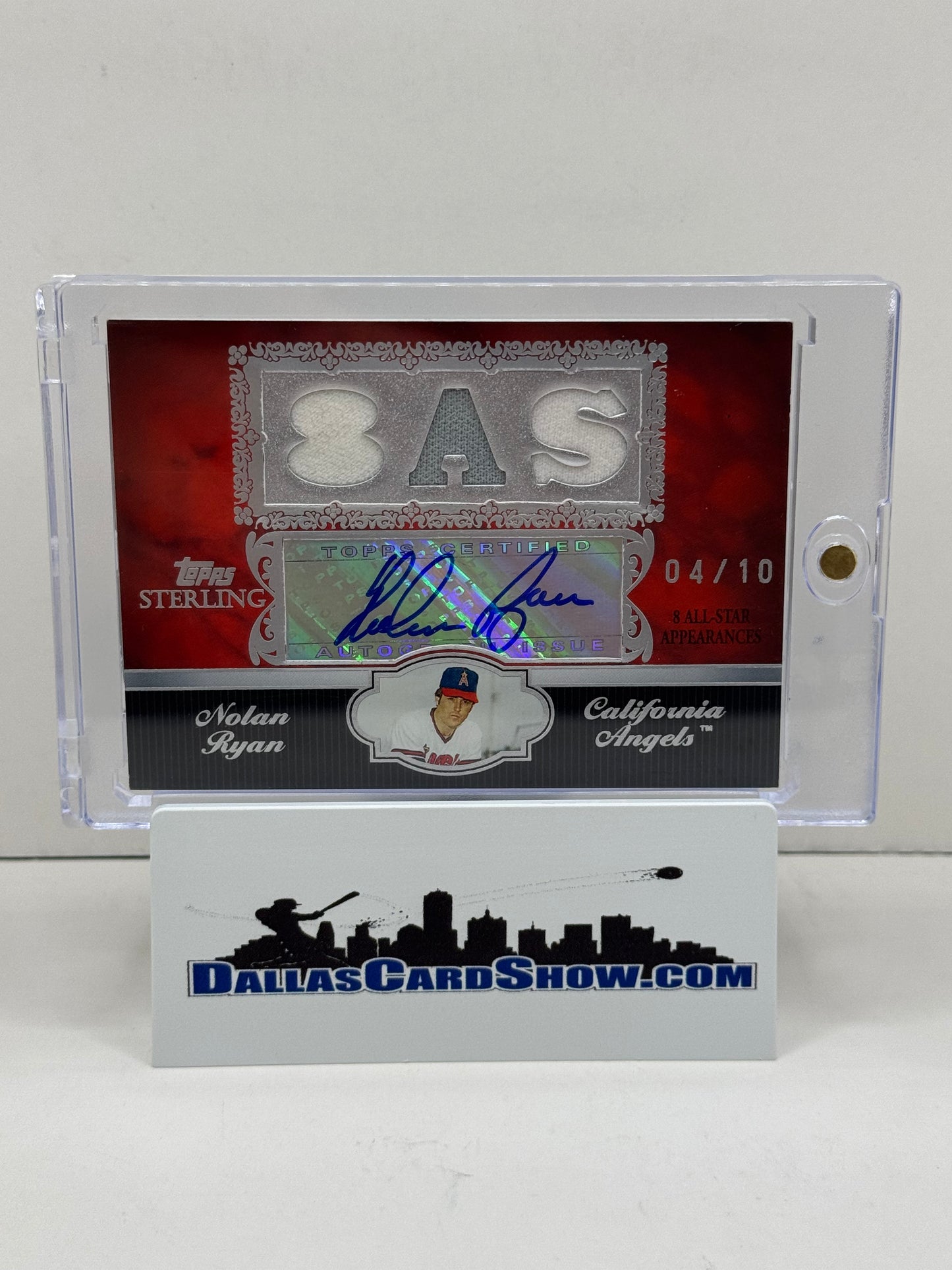 2007 Toops Sterling #3SSA108 Nolan Ryan 8 All-Star Appearances GU Autograph Relic /10