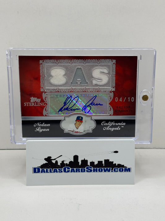 2007 Toops Sterling #3SSA108 Nolan Ryan 8 All-Star Appearances GU Autograph Relic /10