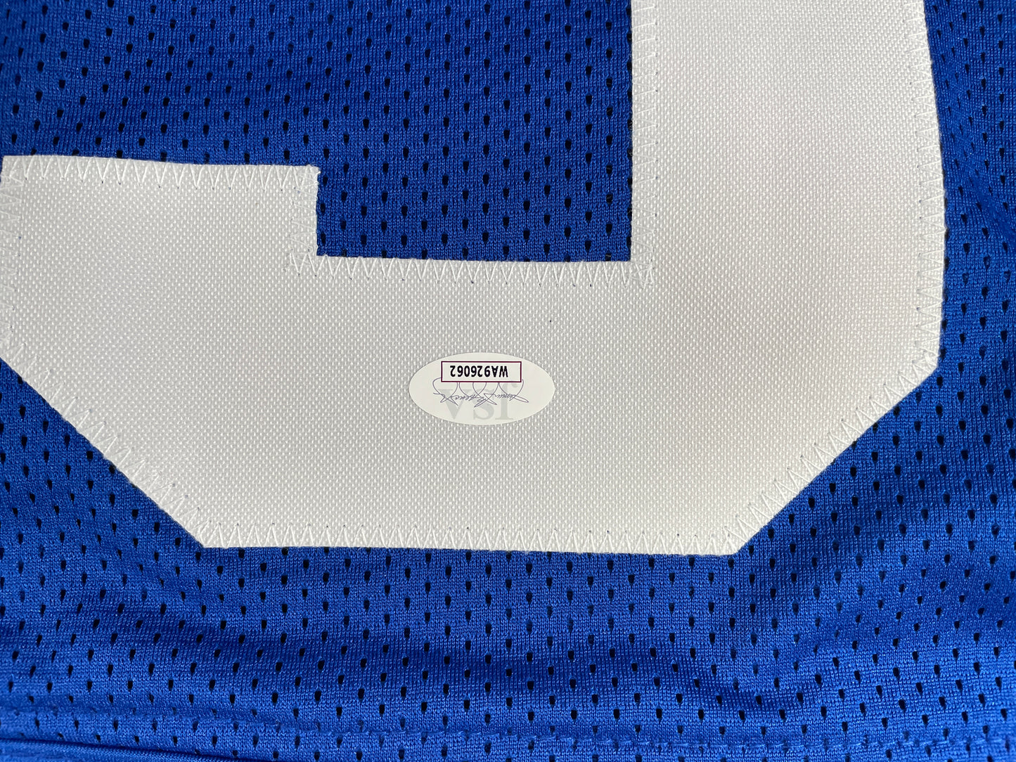 LARRY COLE DALLAS COWBOYS SIGNED BLUE JERSEY w/SB VI & XII Champs XL JSA COA