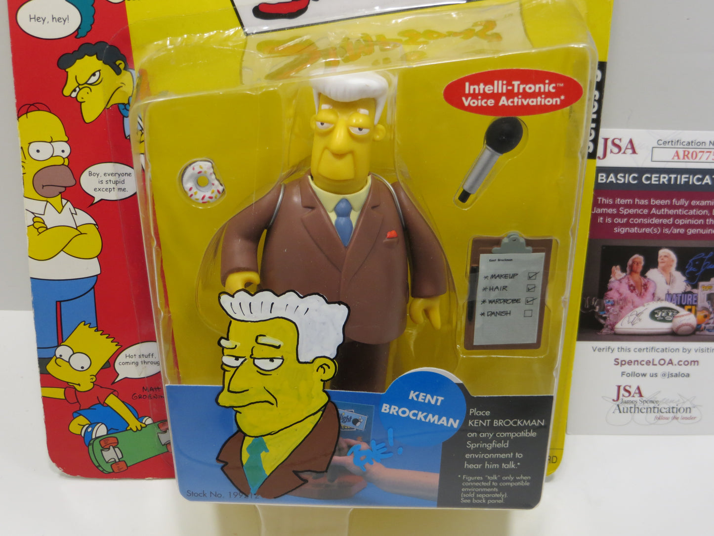 TONE RODRIGUEZ SIGNED SKETCHED Kent Brockman SIMPSONS FIGURINE JSA