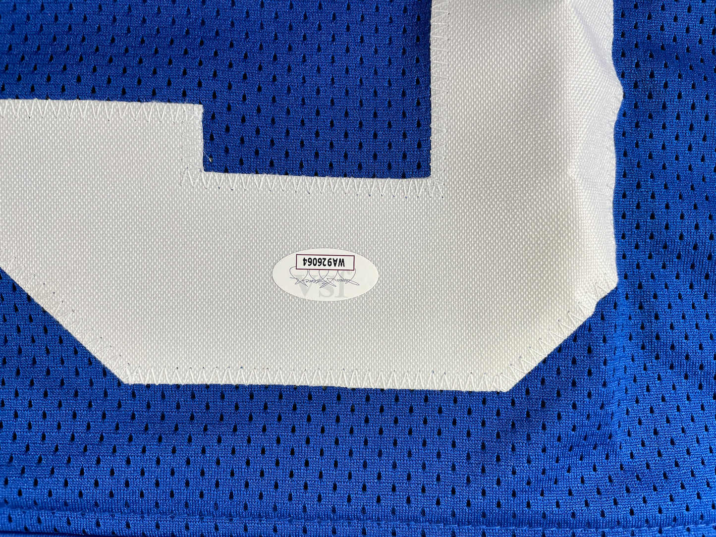 LARRY COLE DALLAS COWBOYS SIGNED BLUE JERSEY w/SB VI & XII Champs XL JSA COA