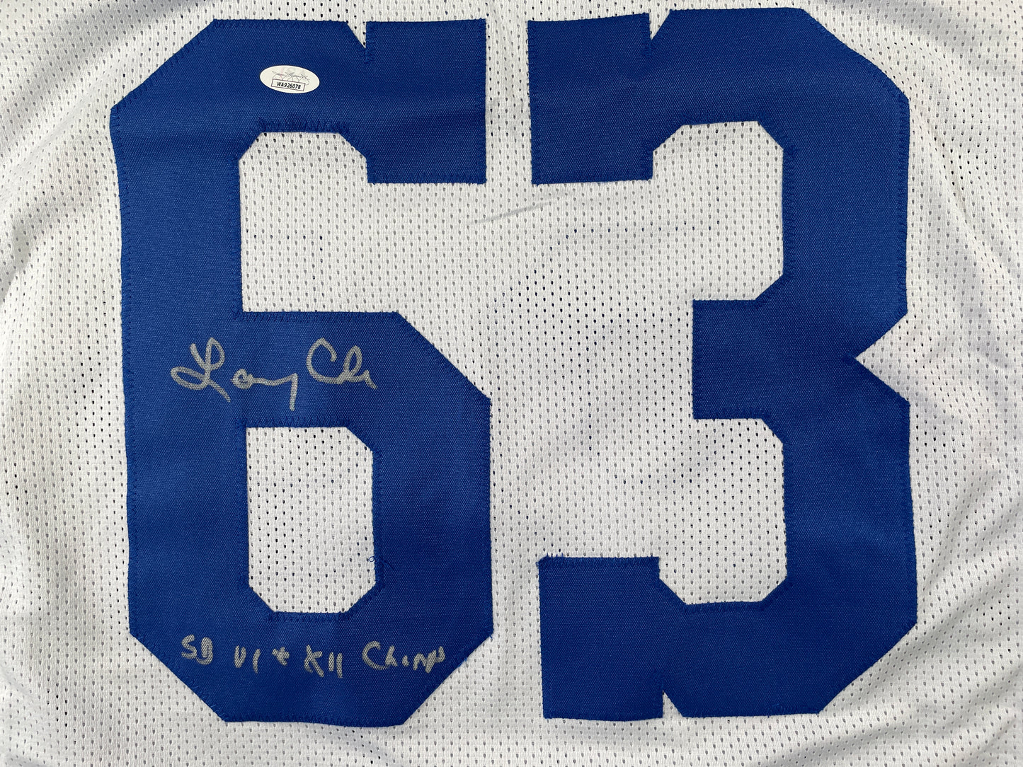 LARRY COLE DALLAS COWBOYS SIGNED WHITE JERSEY w/SB VI & XII Champs XL JSA COA