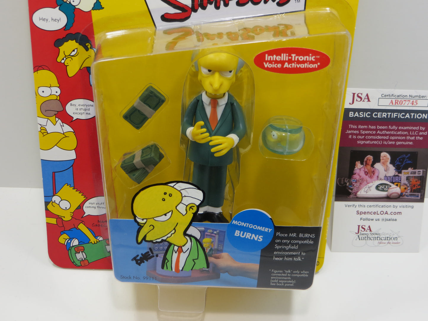 TONE RODRIGUEZ SIGNED SKETCHED Montgomery Burns SIMPSONS FIGURINE JSA
