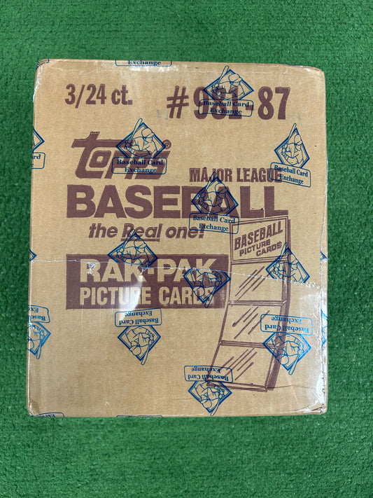 1987 Topps Baseball Factory Sealed Rack Case BBCE (3 box) w/ BBCE