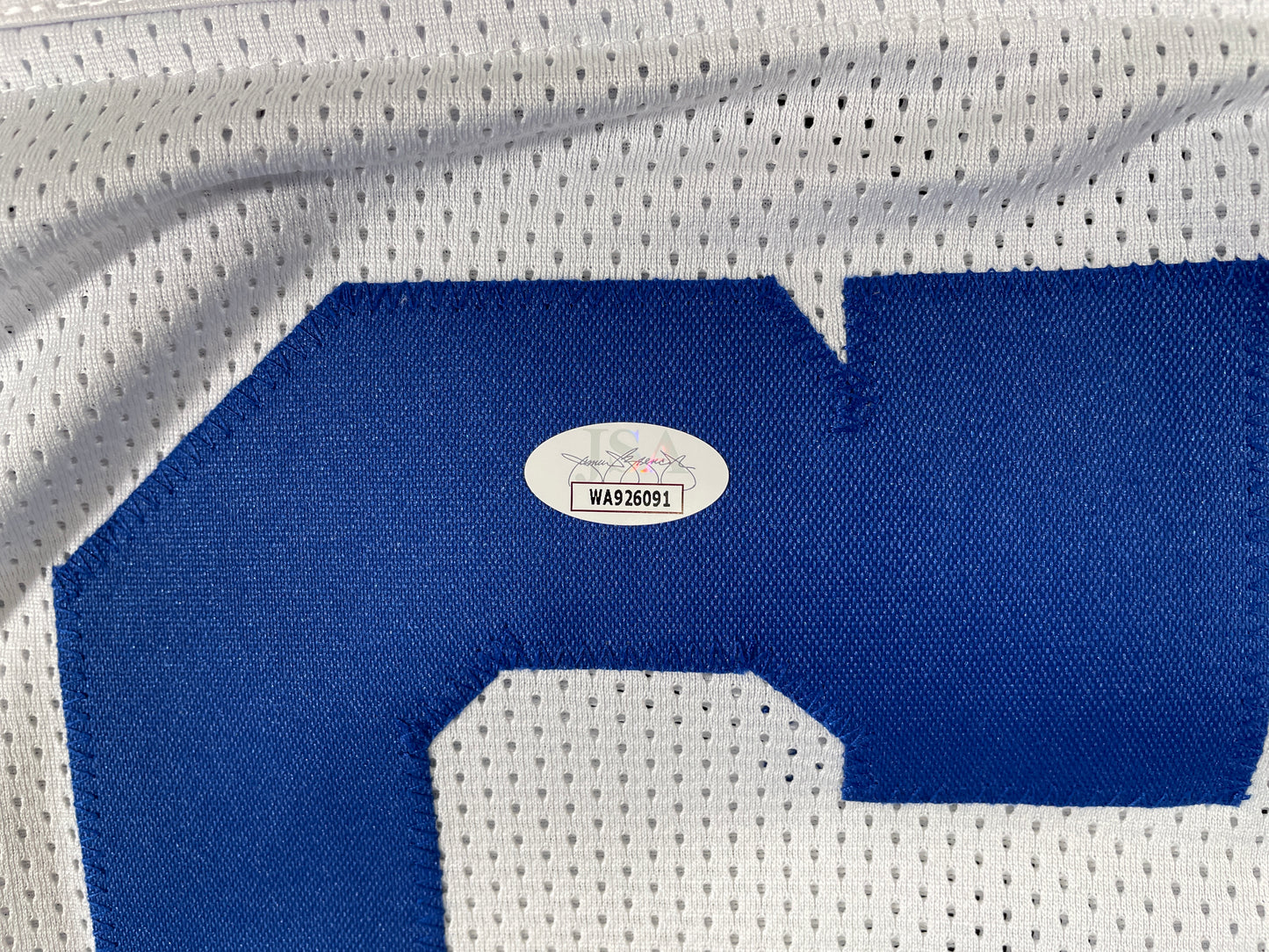 LARRY COLE DALLAS COWBOYS SIGNED WHITE JERSEY w/SB VI & XII Champs XL JSA COA