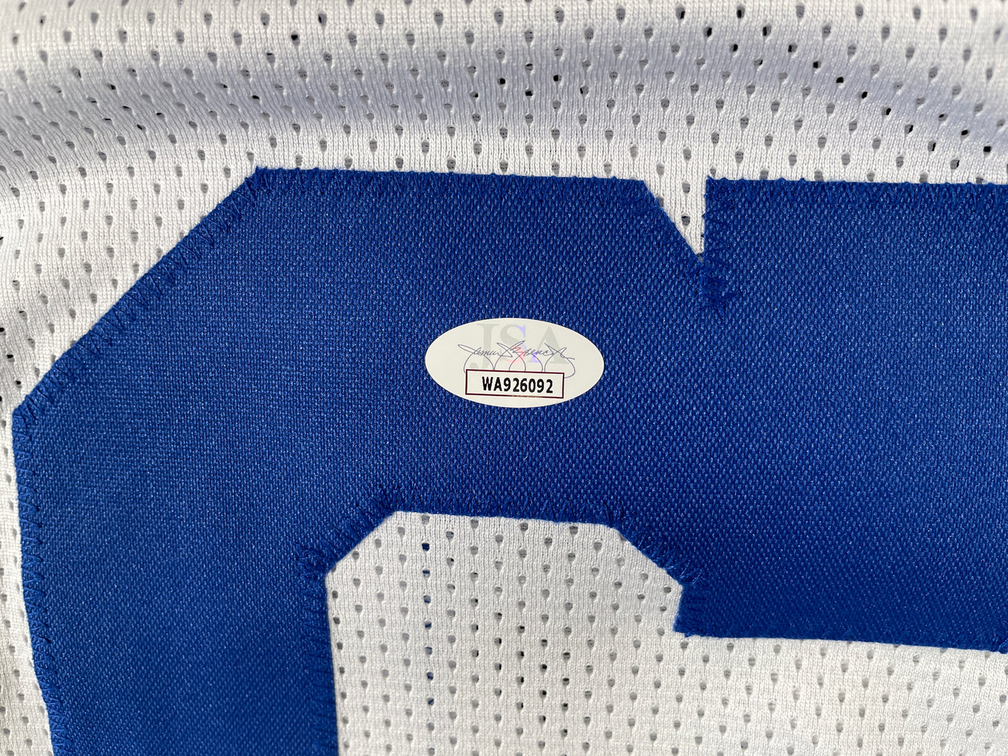 LARRY COLE DALLAS COWBOYS SIGNED WHITE JERSEY w/SB VI & XII Champs XL JSA COA