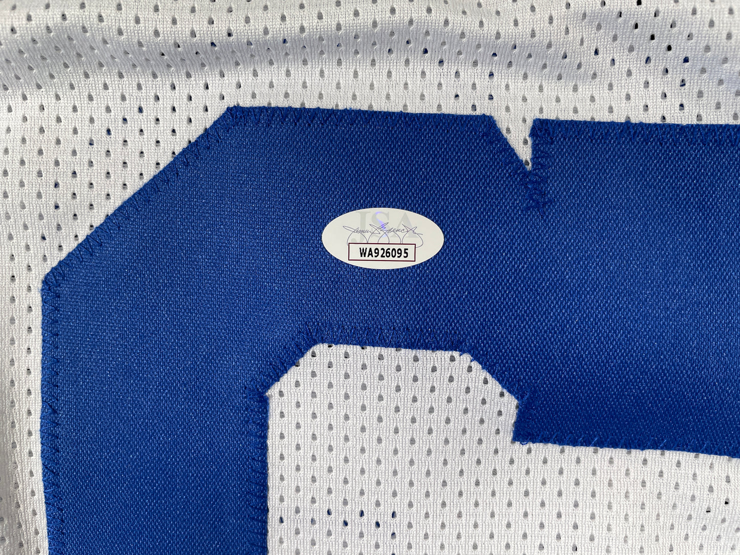 LARRY COLE DALLAS COWBOYS SIGNED WHITE JERSEY w/SB VI & XII Champs XL JSA COA