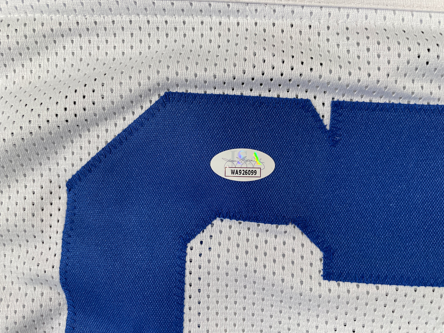 LARRY COLE DALLAS COWBOYS SIGNED WHITE JERSEY w/SB VI & XII Champs XL JSA COA