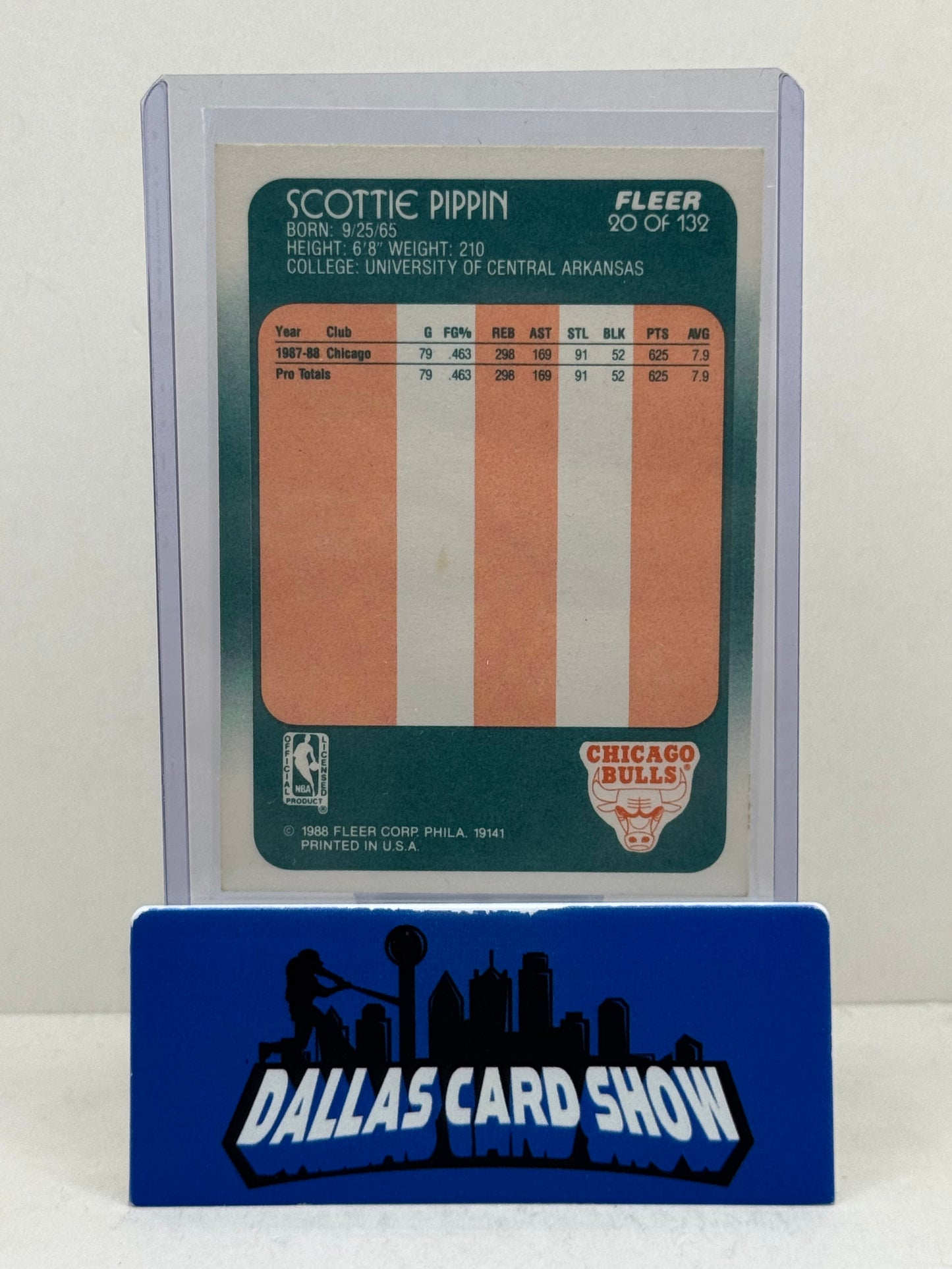 1988-89 Fleer #90 Scottie Pippen Rookie Card