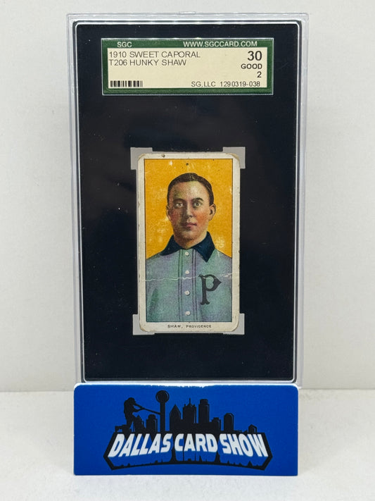 1910 Sweet Caporal T206 Hunky Shaw SGC 30 (2.0)