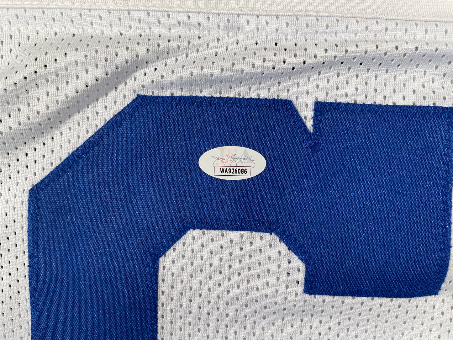 LARRY COLE DALLAS COWBOYS SIGNED WHITE JERSEY w/SB VI & XII Champs XL JSA COA