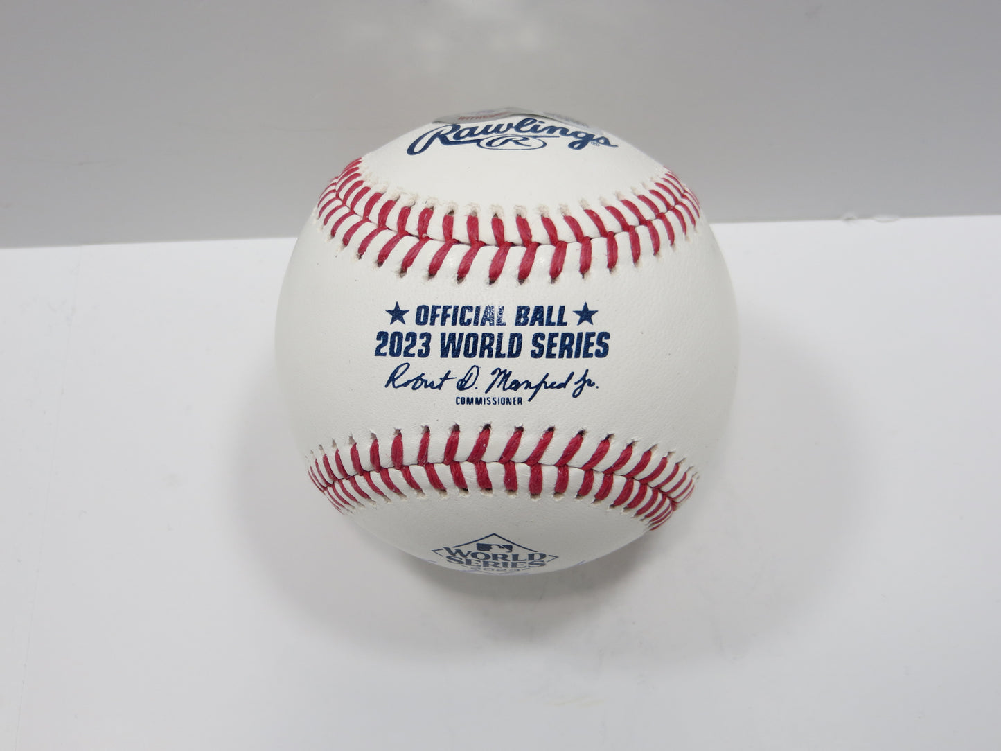 CODY BRADFORD TEXAS RANGERS RAWLINGS 2023 WORLD SERIES BASEBALL w/INSC BAS