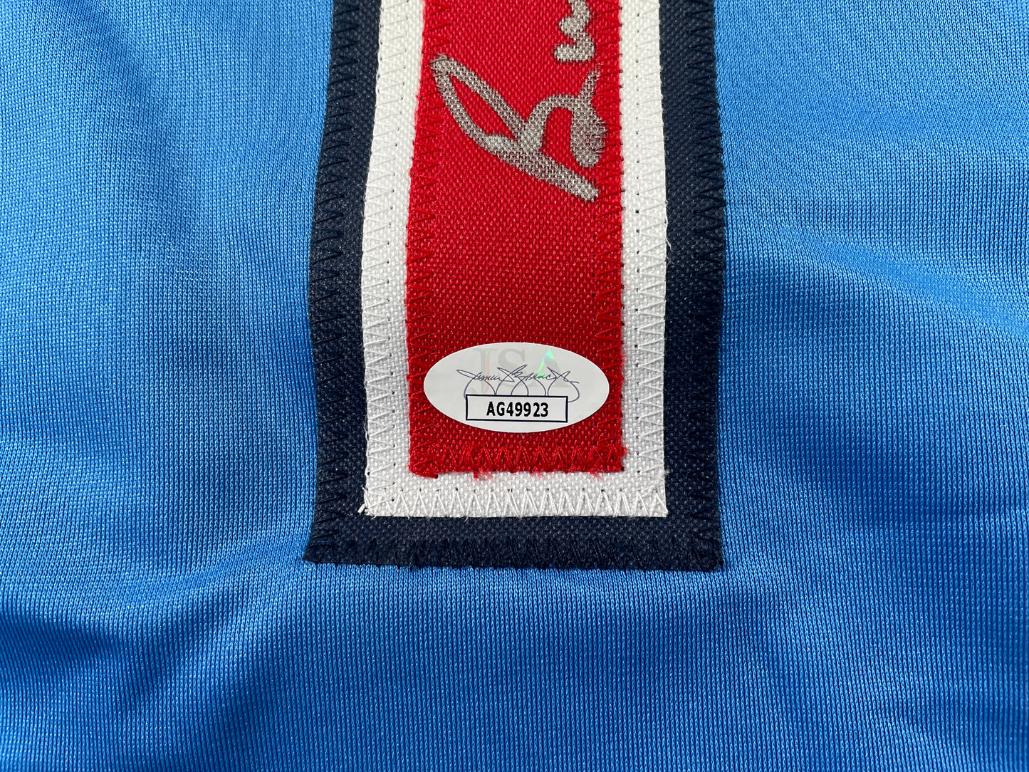 BUMP WILLS TEXAS RANGERS SIGNED Sewn Jersey JSA COA