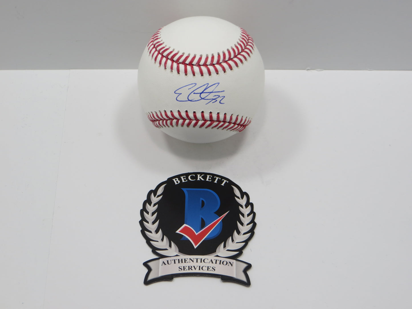 EVAN CARTER TEXAS RANGERS SIGNED Rawlings 2023 World Series Baseball BAS