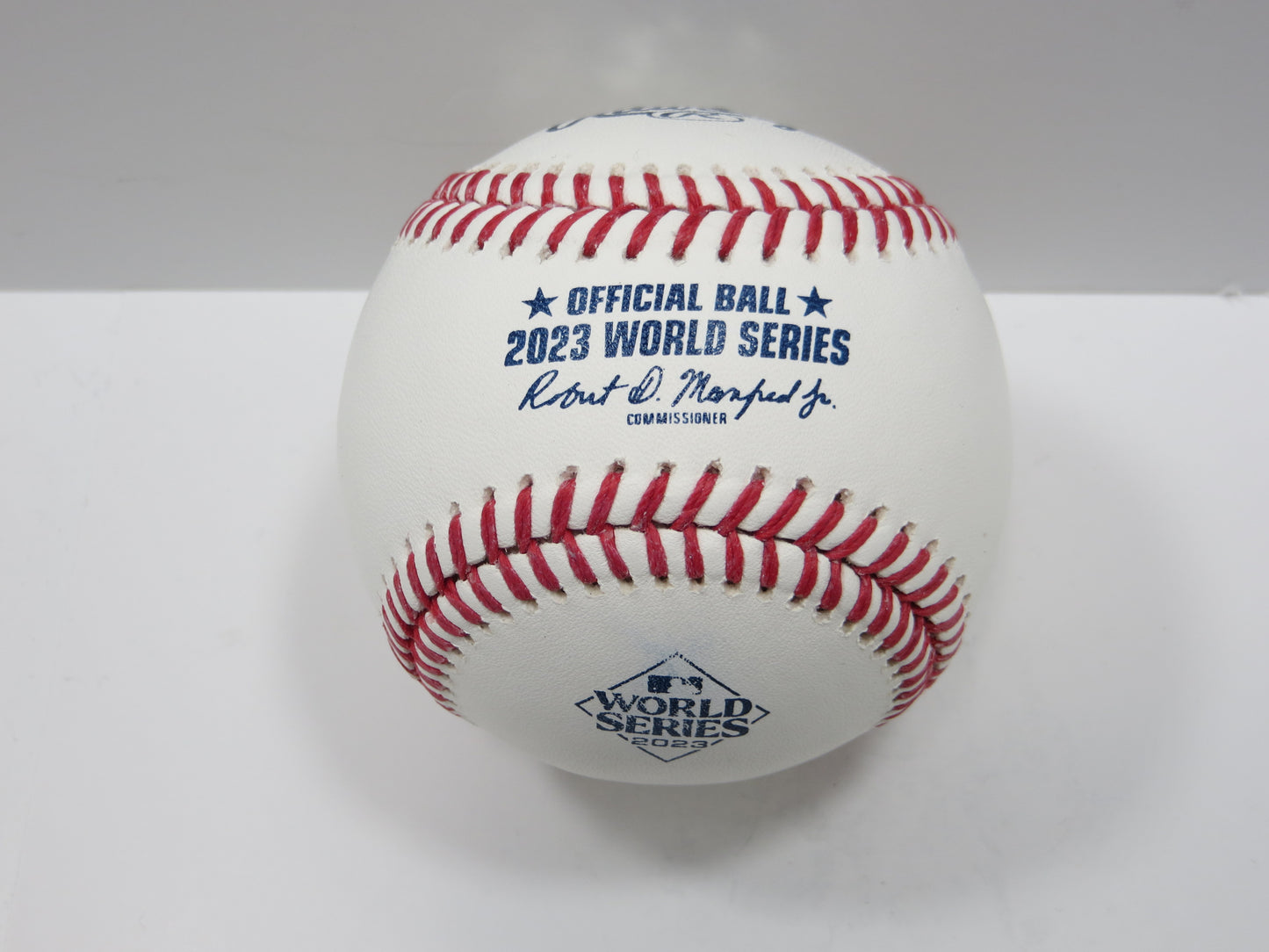 EVAN CARTER TEXAS RANGERS SIGNED Rawlings 2023 World Series Baseball BAS