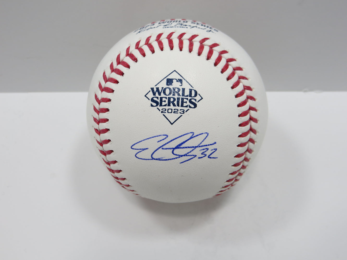 EVAN CARTER TEXAS RANGERS SIGNED Rawlings 2023 World Series Baseball BAS