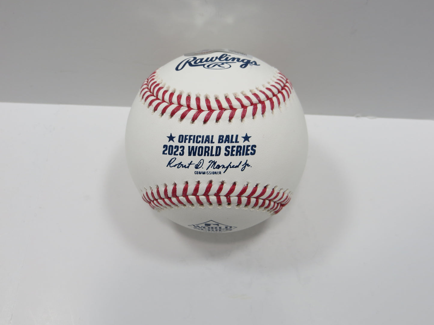 EVAN CARTER TEXAS RANGERS SIGNED Rawlings 2023 World Series Baseball BAS