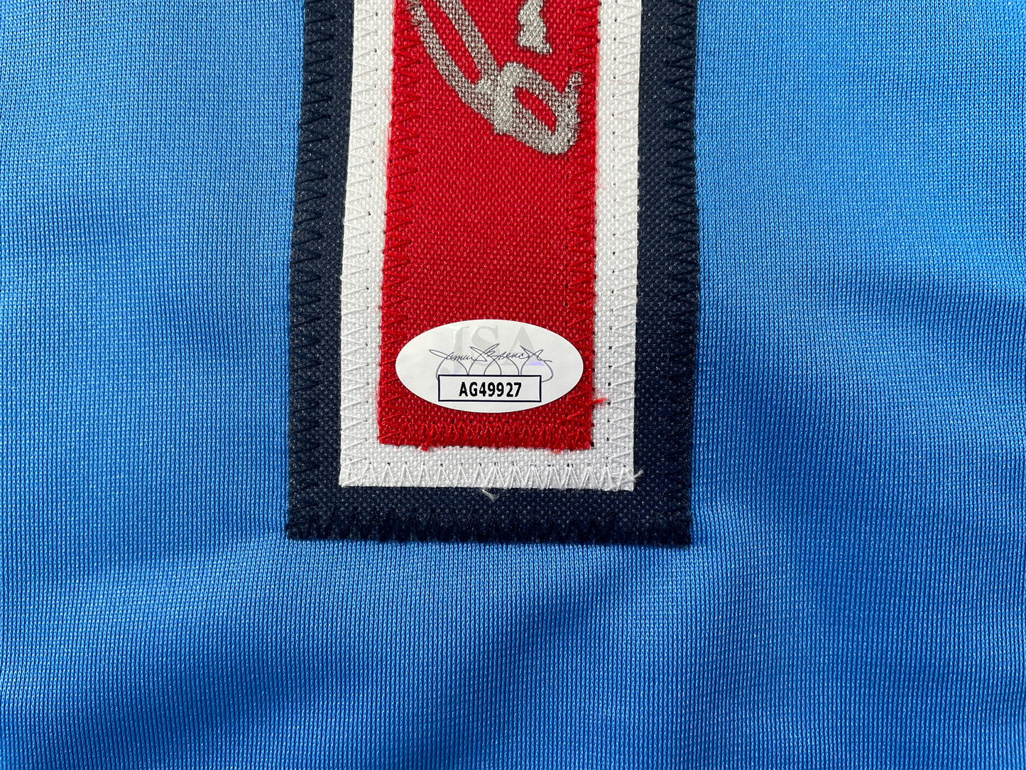 BUMP WILLS TEXAS RANGERS SIGNED Sewn Jersey JSA COA