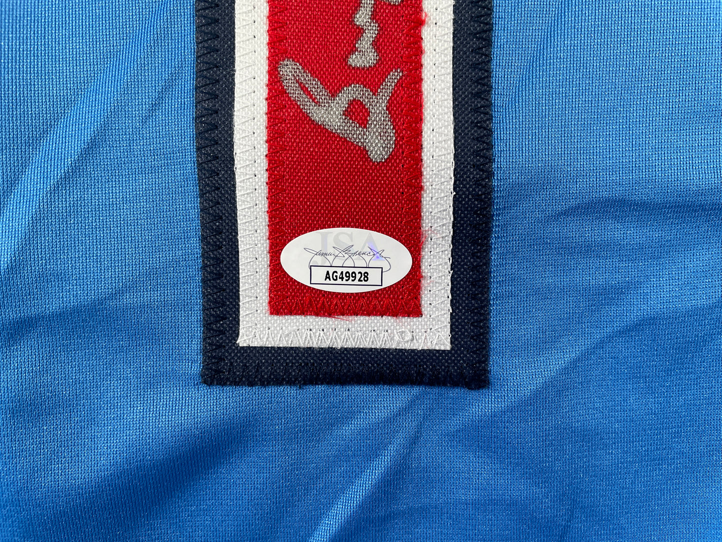 BUMP WILLS TEXAS RANGERS SIGNED Sewn Jersey JSA COA